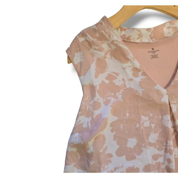 Worthington JCPenney Women's Plus Size pink sleeveless careerwear Blouse - 1x - Picture 3 of 7